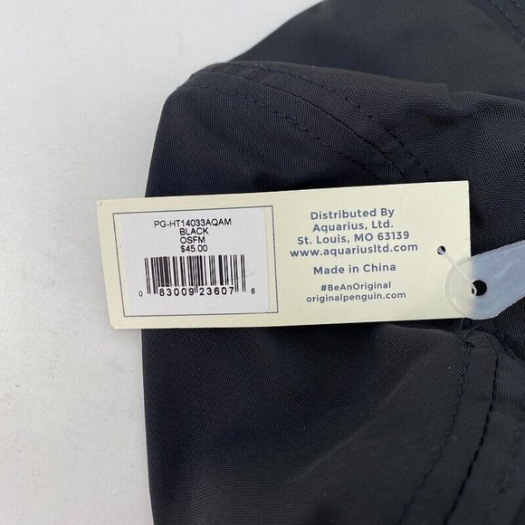 Original Penguin Bucket Hat OSFM Polyester Black Summer Pool Beach Style $45 - Picture 8 of 8